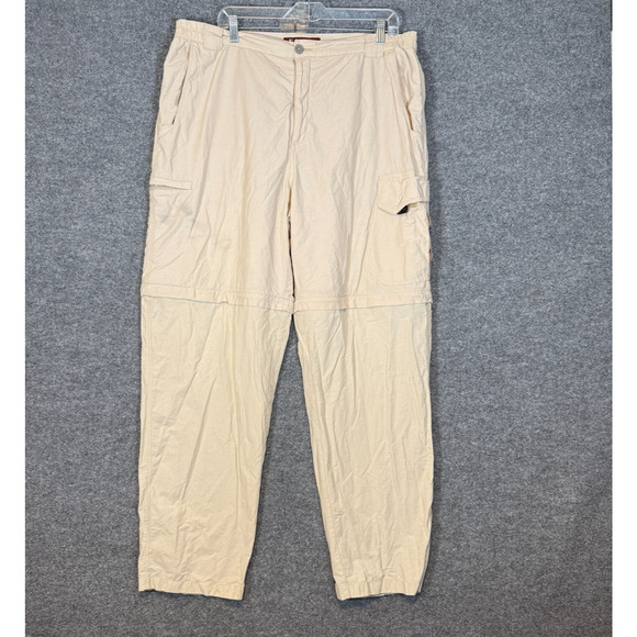 Simms Pants Mens XL Beige Convertible Chino Fishing Hiking Gorpcore Lightweight - Picture 1 of 15